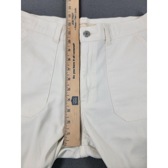 Levis Utility Pants Womens 29 White Straight Leg High Rise Stretch Casual - Picture 8 of 16